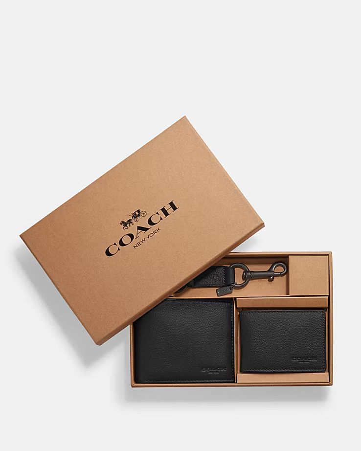 Boxed Compact Id Wallet With Trigger Snap Key Fob | Coach Outlet CA