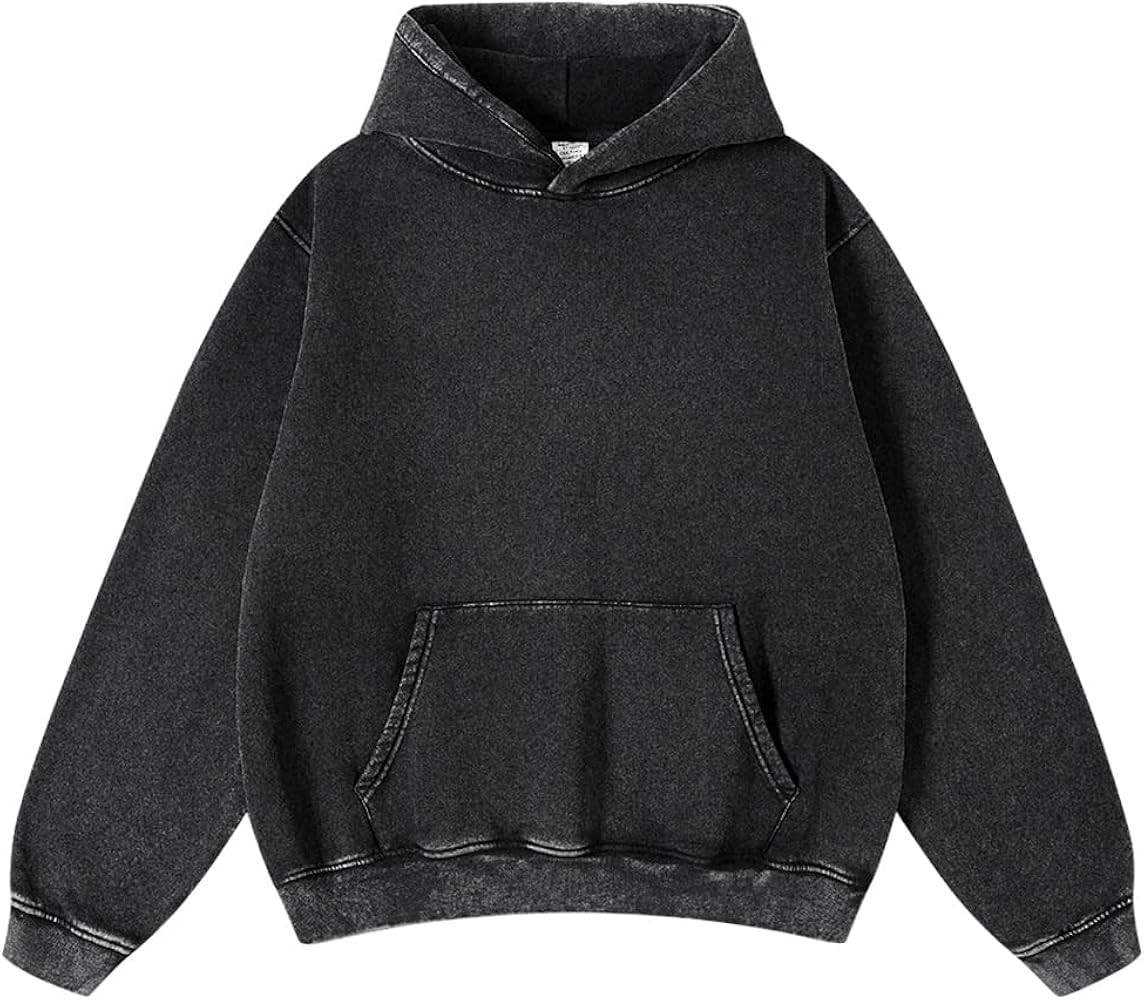 Hatant Hoodies for Men Acid Wash Athletic Hoodie Midweight Fleece Sweatshirts for Men Oversized S... | Amazon (US)