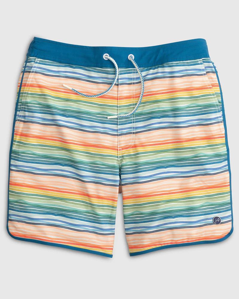 Cassina Half Elastic 7" Surf Shorts - Scalloped Hem | johnnie O
