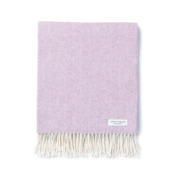 Herringbone Throw in Light Lilac | Caitlin Wilson Design