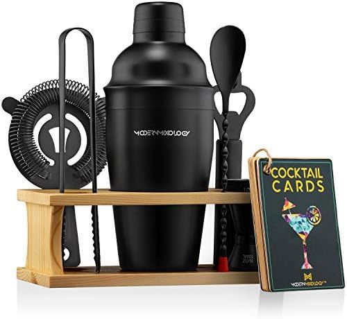 Mixology Bartender Kit with Stand | Black Bar Set Cocktail Shaker Set for Drink Mixing - Bar Tools:  | Amazon (US)
