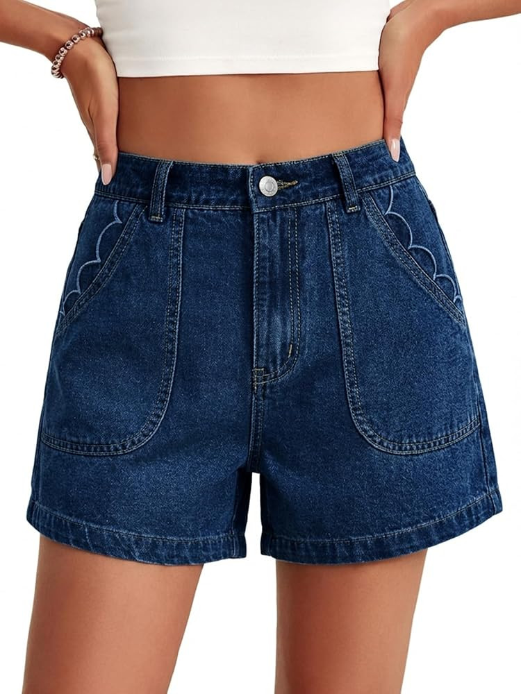 Cicy Bell Womens Baggy High Waisted Jean Shorts Summer Wide Leg Jorts Casual Vintage Denim Shorts | Amazon (US)
