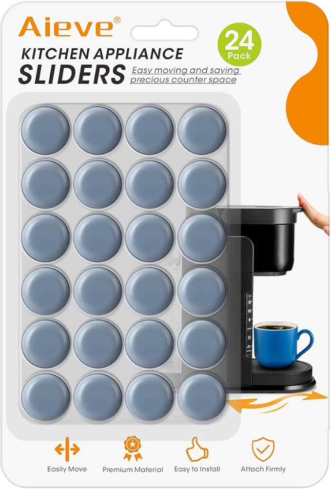 Aieve Appliance Slider, 24 Pcs Small Appliance Rollers Kitchen Gadgets, Self Adhesive Caster Whee... | Amazon (US)