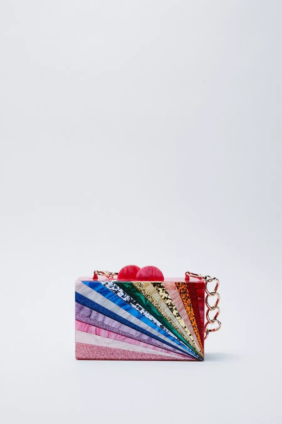 Rainbow Glitter Clutch Bag | Nasty Gal (US)