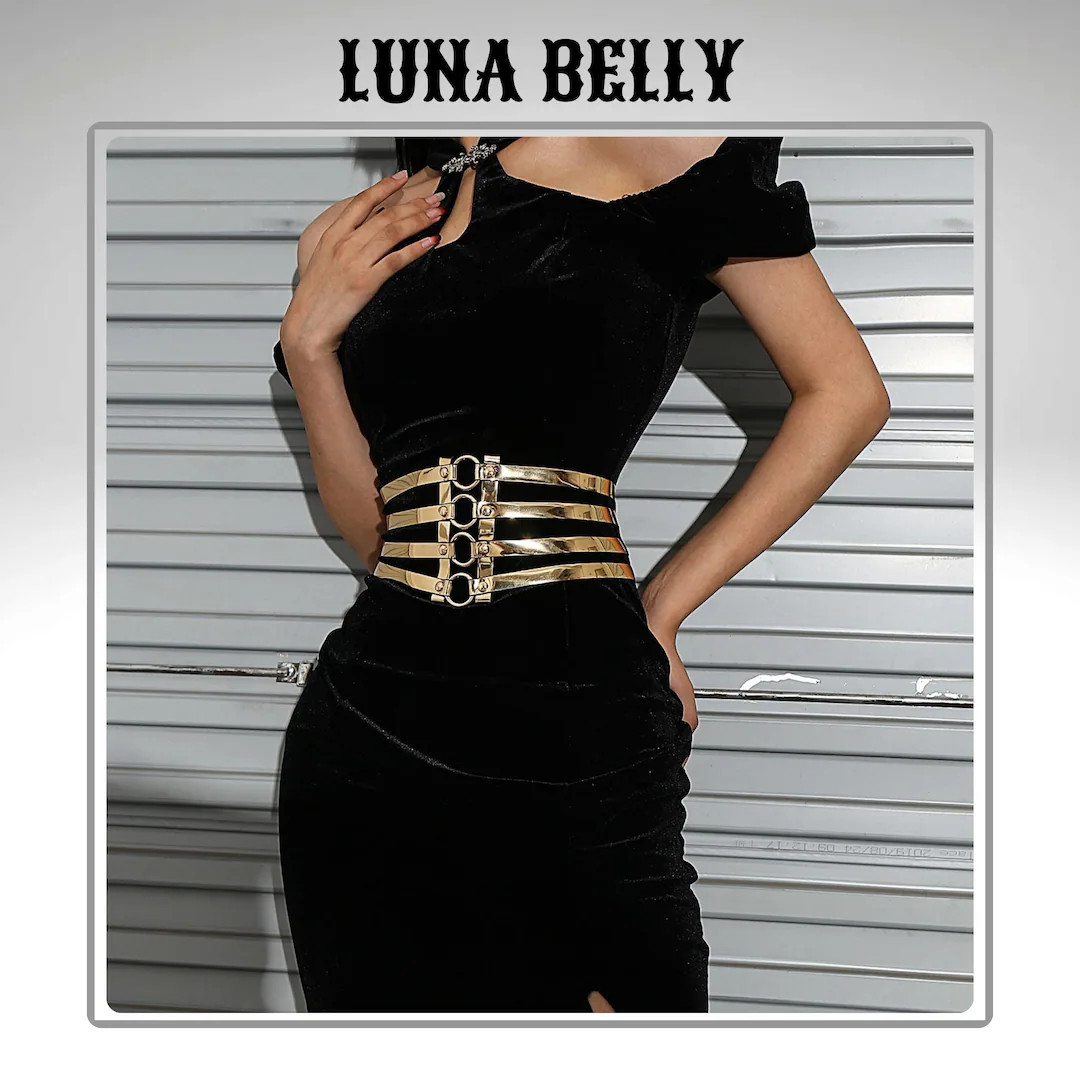 Gold Metal Corset Belt: Elegant Waist Fashion Accessory - Etsy Canada | Etsy (US)