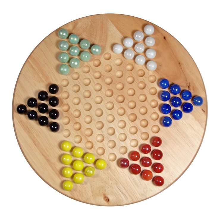 WE Games Solid Wood Chinese Checkers Set with Glass Marbles - 11.5 Inch | Target