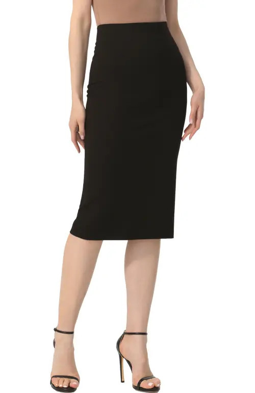 Kimi & Kai Women's Exposed Back Zip Pencil Skirt in Black at Nordstrom, Size Small | Nordstrom