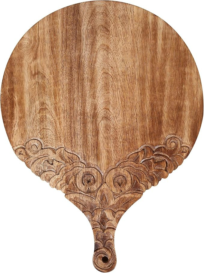 VERSAINSECT nd carved round Chopping & Serving Tray for kitchen, dining table and outdoor SIZE 17... | Amazon (US)
