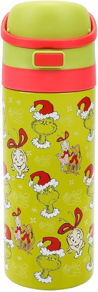 Bioworld The Grinch & Cindy-Lou Who Water Bottle for Kids Travel or Home, 24 Oz Vacuum Insulated ... | Amazon (US)