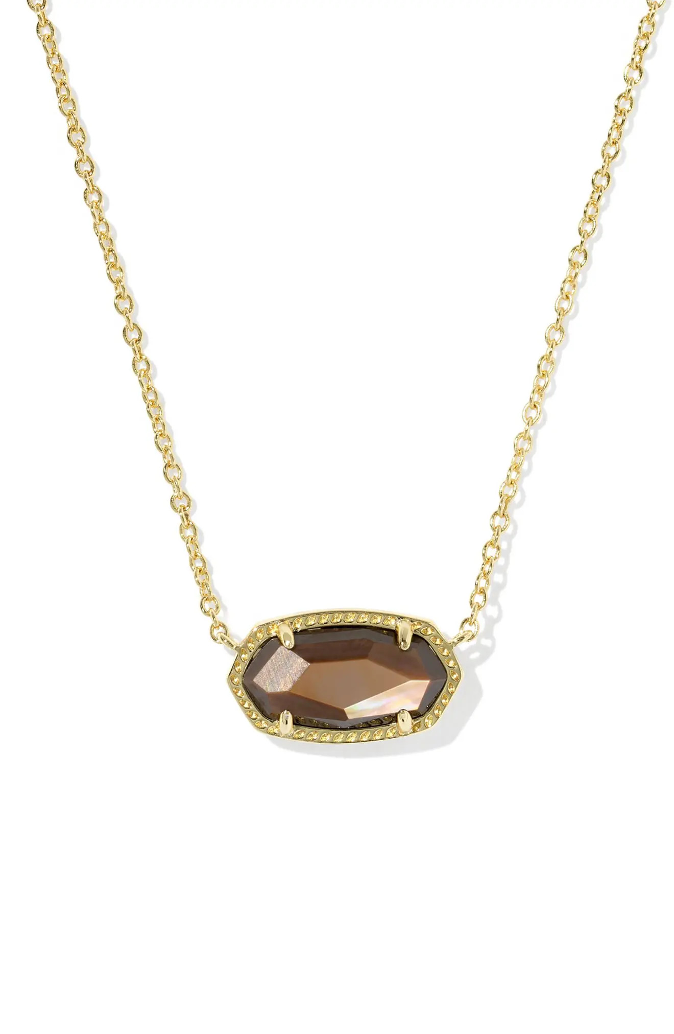 Kendra Scott Elisa Birthstone Pendant Necklace in Rose Quartz at Nordstrom | Nordstrom