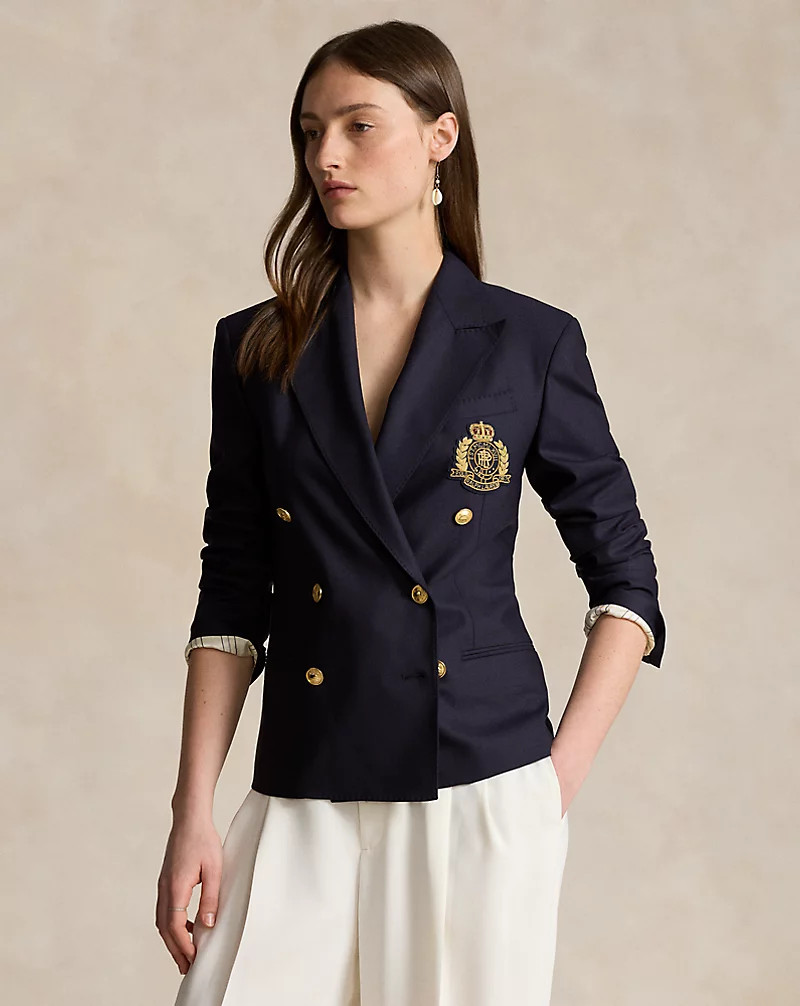 Double-Breasted Crest Blazer for Women | Ralph Lauren® UK | Ralph Lauren (UK)
