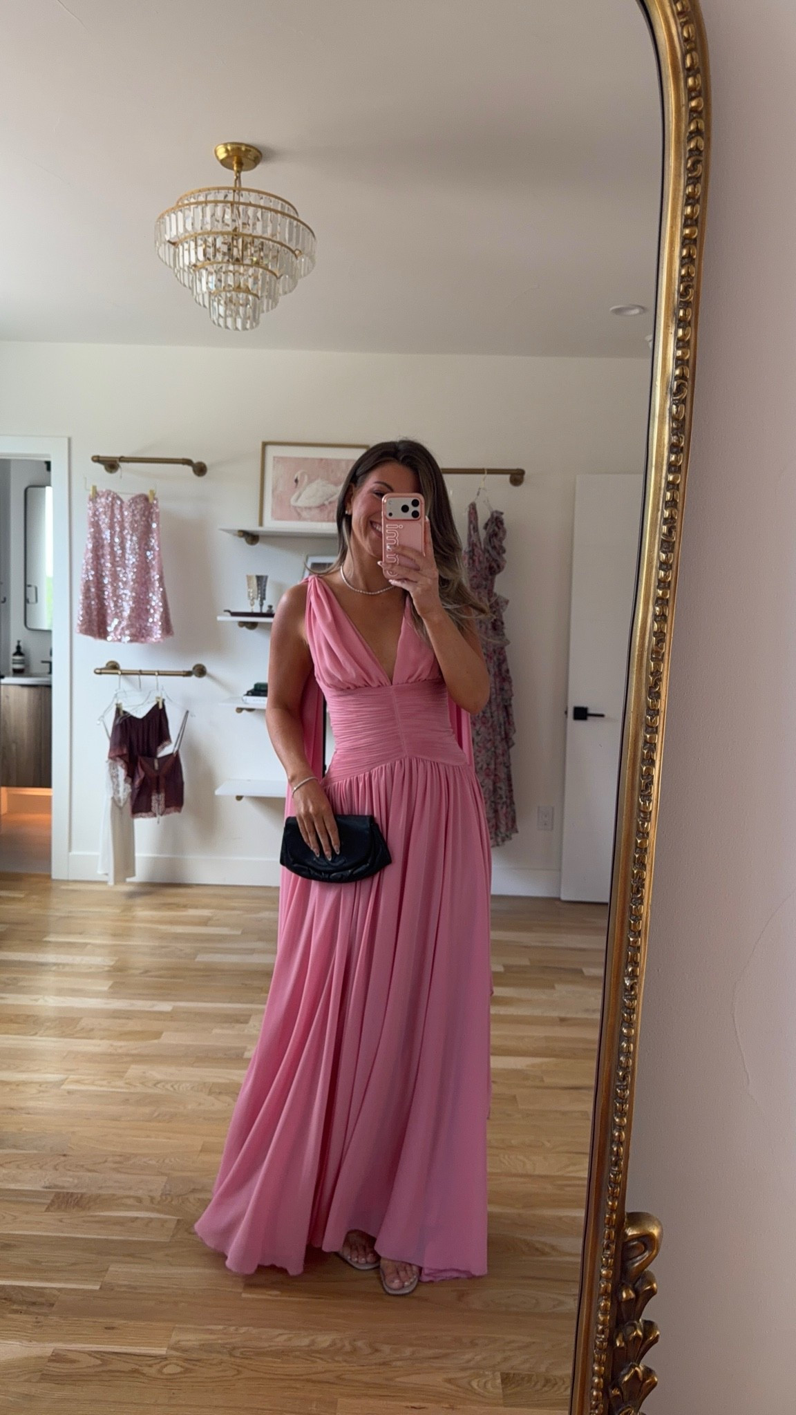 pink chiffon V-neckline, ruched bodice flowy maxi summer formal event wedding guest dress 🌺💍


Electric picks code: emerson20


i'm 5'4" & wear a small/2:
• sized down to extra small

summer wedding guest dresses, wedding guest dresses, cocktail dresses, semi-formal dresses, black tie wedding guest dresses, destination wedding guest dresses, garden party dresses, wedding guest outfit ideas

#LTKgrwm #LTKSeasonal #LTKWedding
