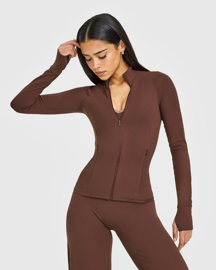 SoftMotion\u2122 Jacket with White Logo 
 Espresso Brown | Oner Active (UK / US)