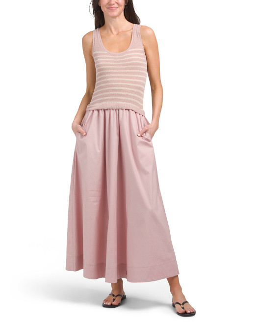 Striped Knit Twofer Maxi Dress | TJ Maxx