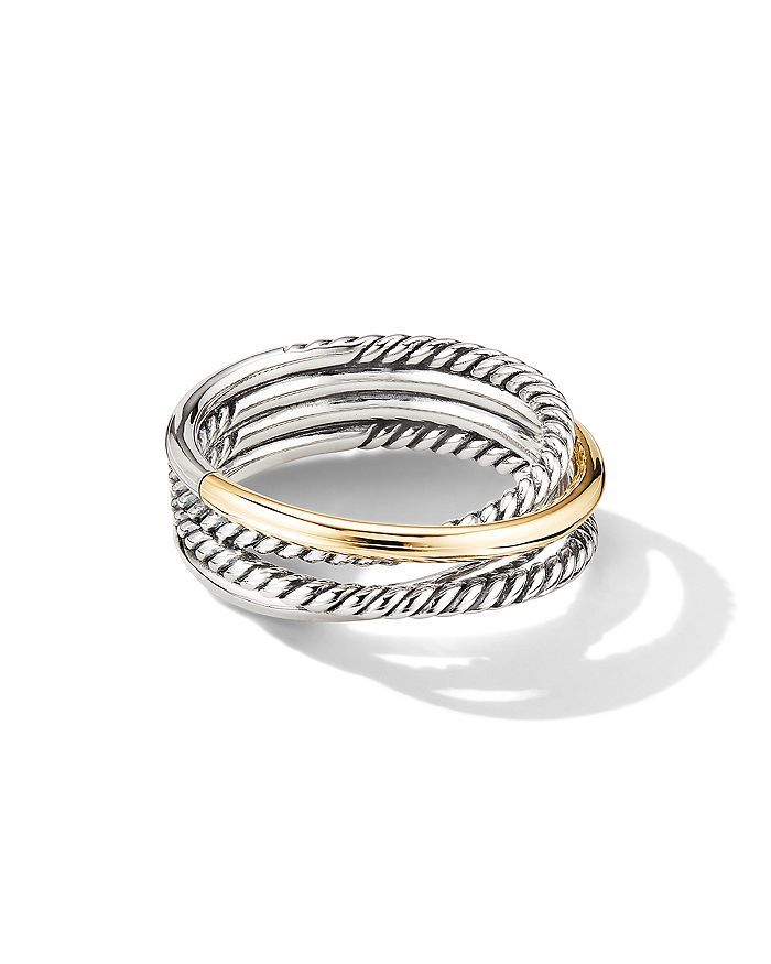 David Yurman Crossover&reg; Narrow Ring with 18K Yellow Gold Back to Results -  Gifts -  Our Best... | Bloomingdale's (US)