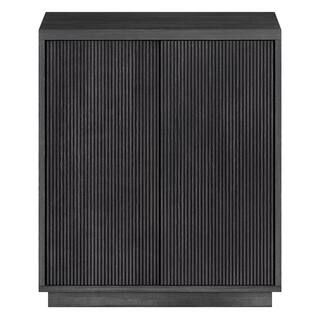 Alston Charcoal Gray Accent Cabinet with Swing-Out Doors | The Home Depot
