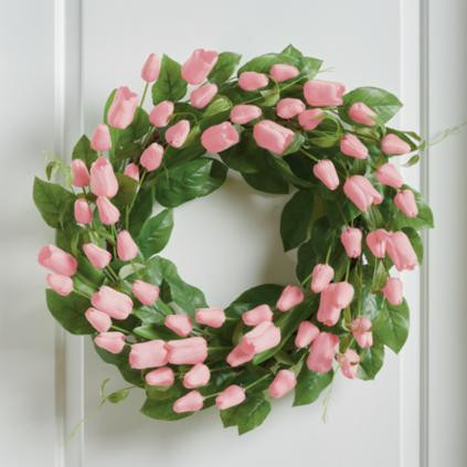 Flowering Tulip Wreath | Grandin Road