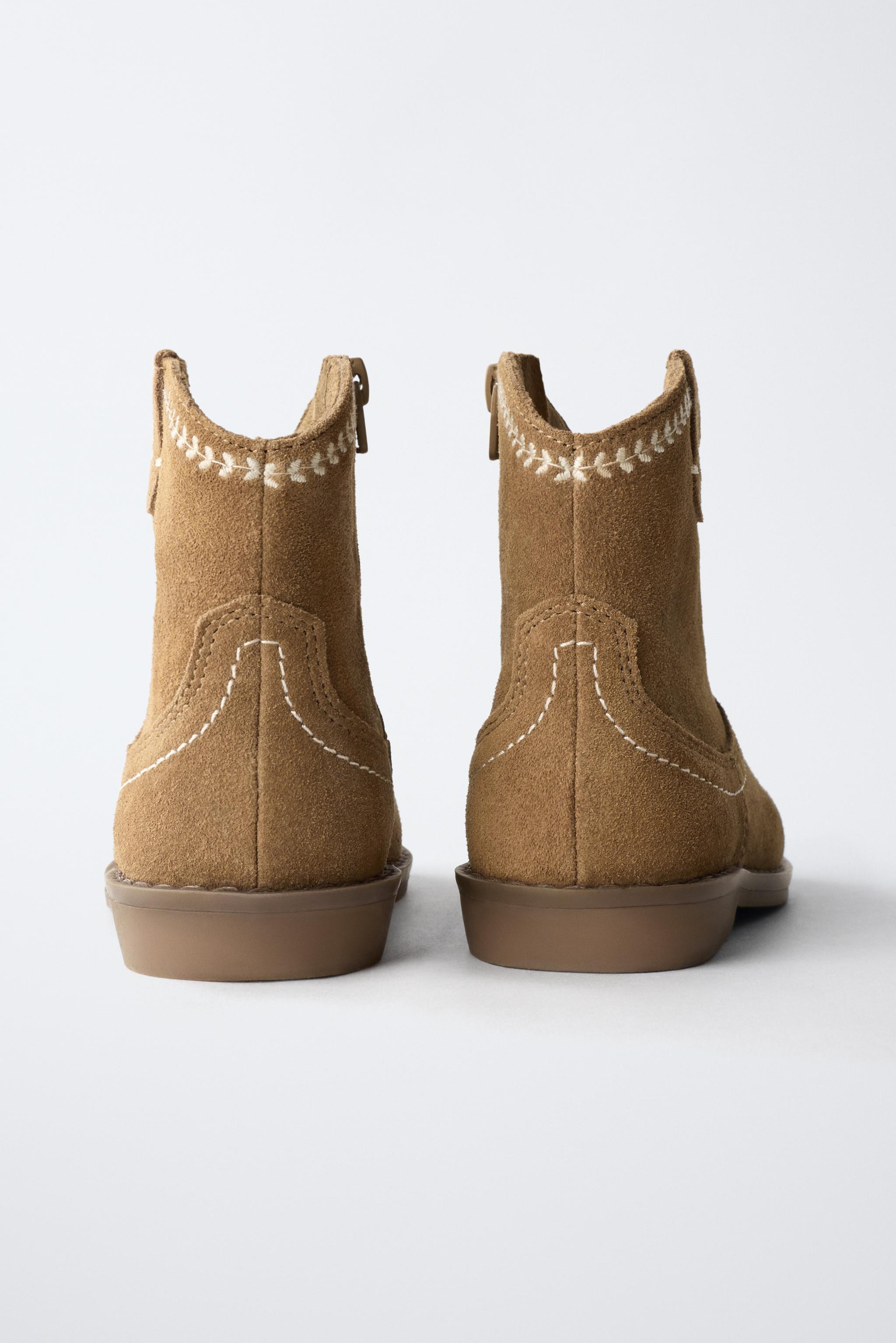 LEATHER COWBOY BOOTS | Zara UK