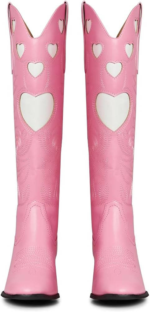 AOSPHIRAYLIAN Cowgirl Boots For Women Cute Heart Shape Cowboy Boots Fashion Womens Western Boots ... | Amazon (US)