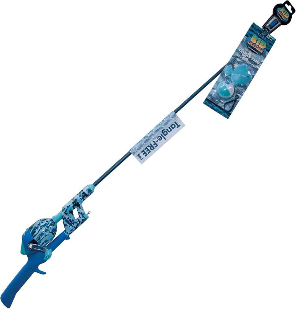 Kid Casters Tangle-Free Fishing Combo | Spincast Reel & Practice Casting Plug with Bobber | 34" T... | Amazon (US)