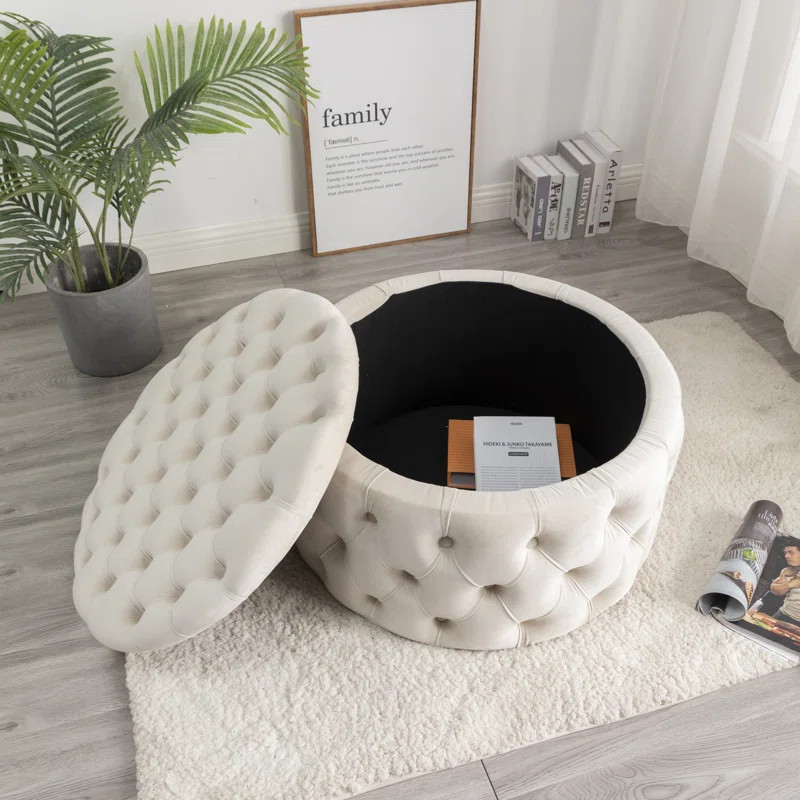 Ameer Upholstered Storage Ottoman | Wayfair North America