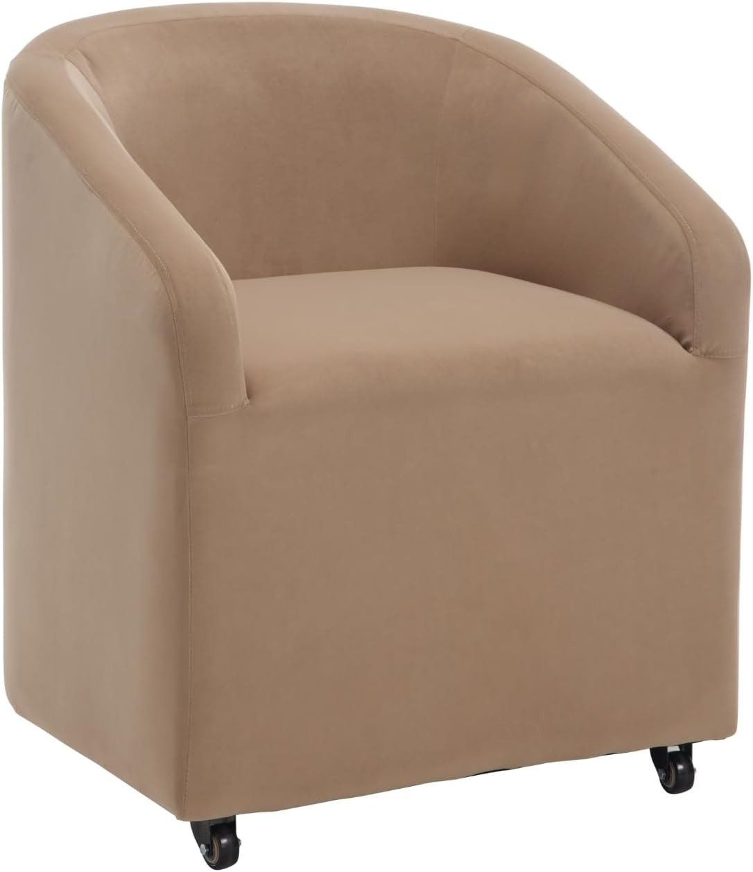 CIMOTA Barrel Dining Chairs on Casters, Modern Upholstered Swivel Dining Room Chairs with Wheels ... | Amazon (US)