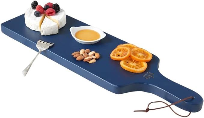 etúHOME Navy Blue Wood Serving Plank, Handcrafted Charcuterie Board, Wood Platter Table Charger ... | Amazon (US)