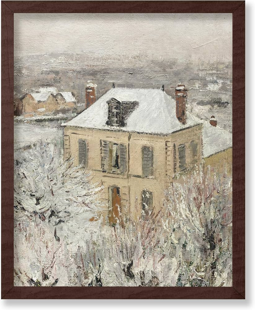 Poster Master Vintage House in Winter Poster - Retro Christmas Print - Snow Art - Cityscape Art -... | Amazon (US)