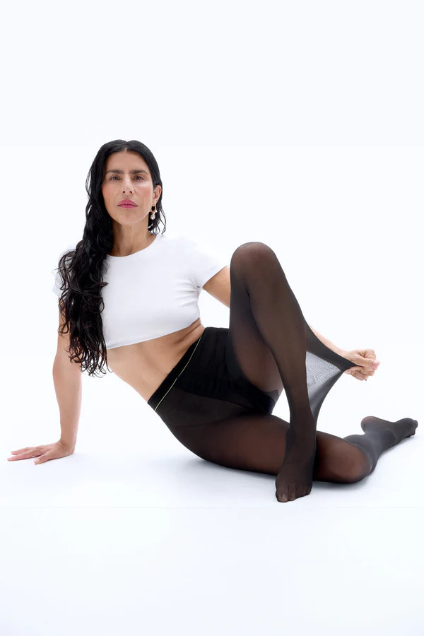 Black Classic Sheer Rip-Resist Tights – 4” Waistband | Sheertex