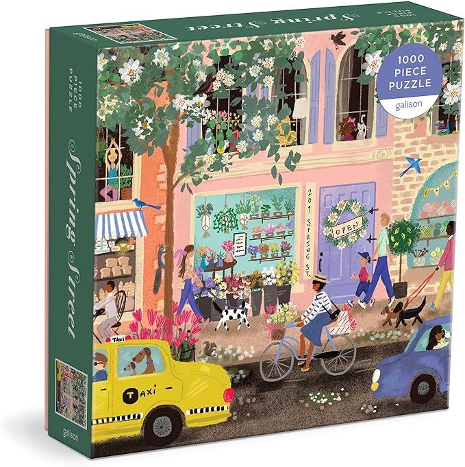 Spring Street 1000 Piece Puzzle in a Square Box from Galison - 1000 Piece Puzzle for Adults, Beau... | Amazon (US)
