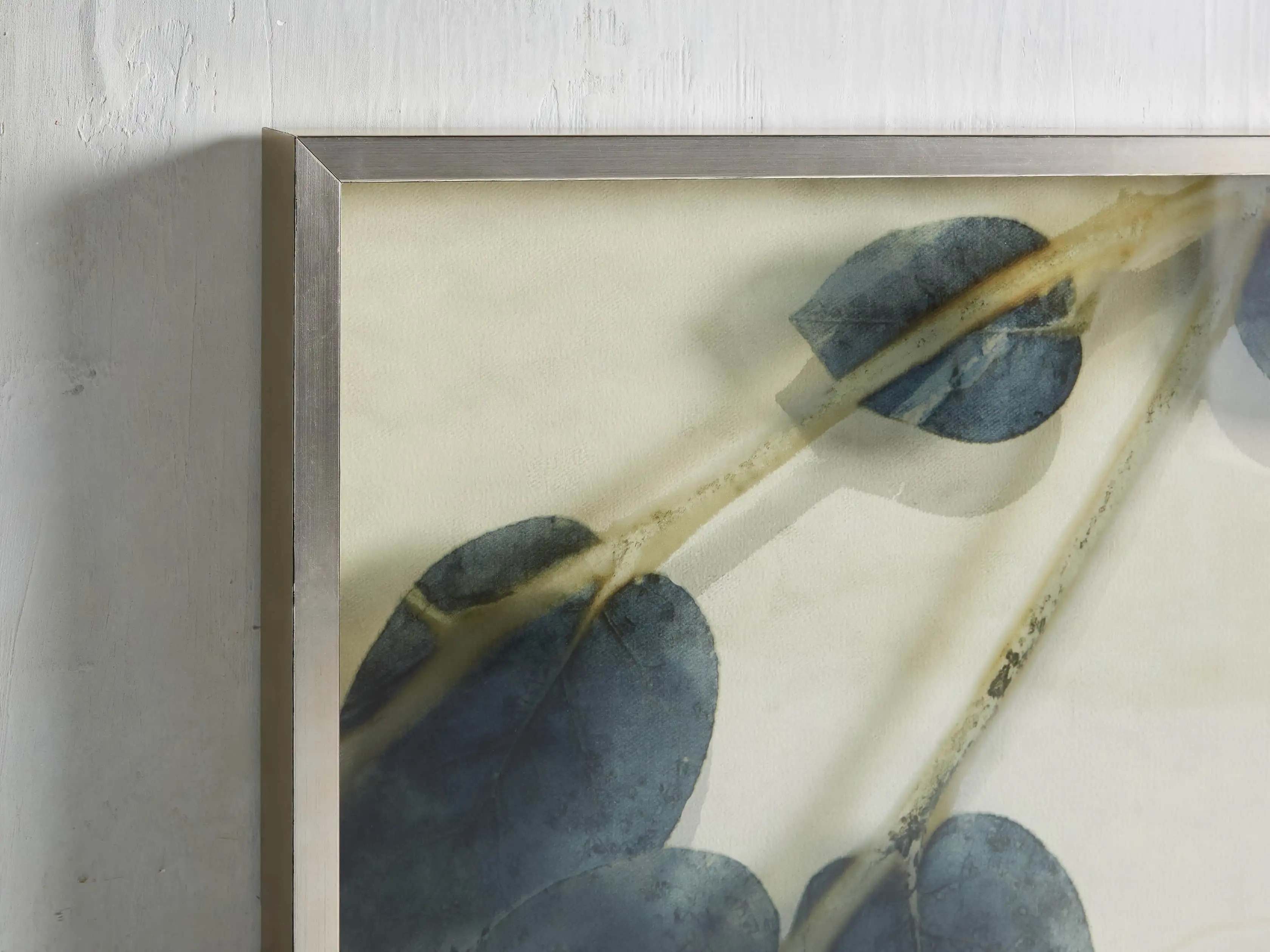 Blue Lemon Leaves Framed Print I | Arhaus