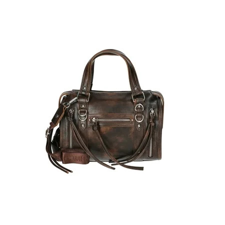 Madden NYC Women's Soft Zipper Satchel Handbag, Brown | Walmart (US)