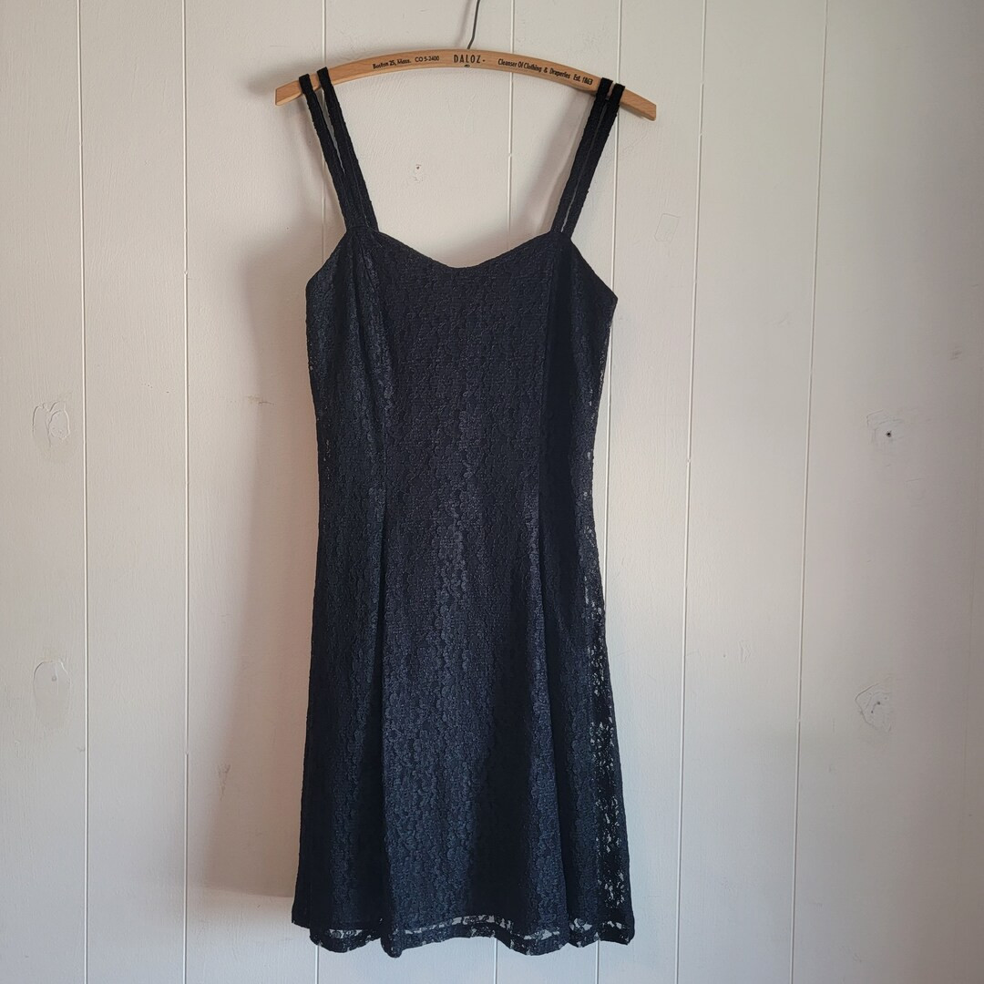Vintage All That Jazz Little Black Dress LBD Black Lace Mini Dress Made in the USA Size 9/10 - Et... | Etsy (US)