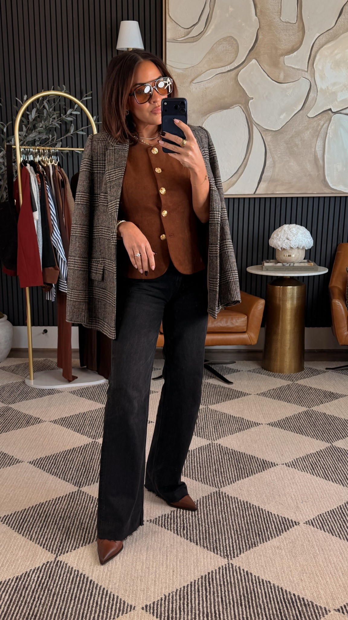 Obsessed with this entire fit! 

Giving Ralph Lauren vibes on a budget! 

In a small in the vest 
In a 2 in jeans 
Xs in blazer

5’2 / 130 lbs / 34 DD / 25” waist 

#LTKOver40 #LTKPetite #LTKStyleTip