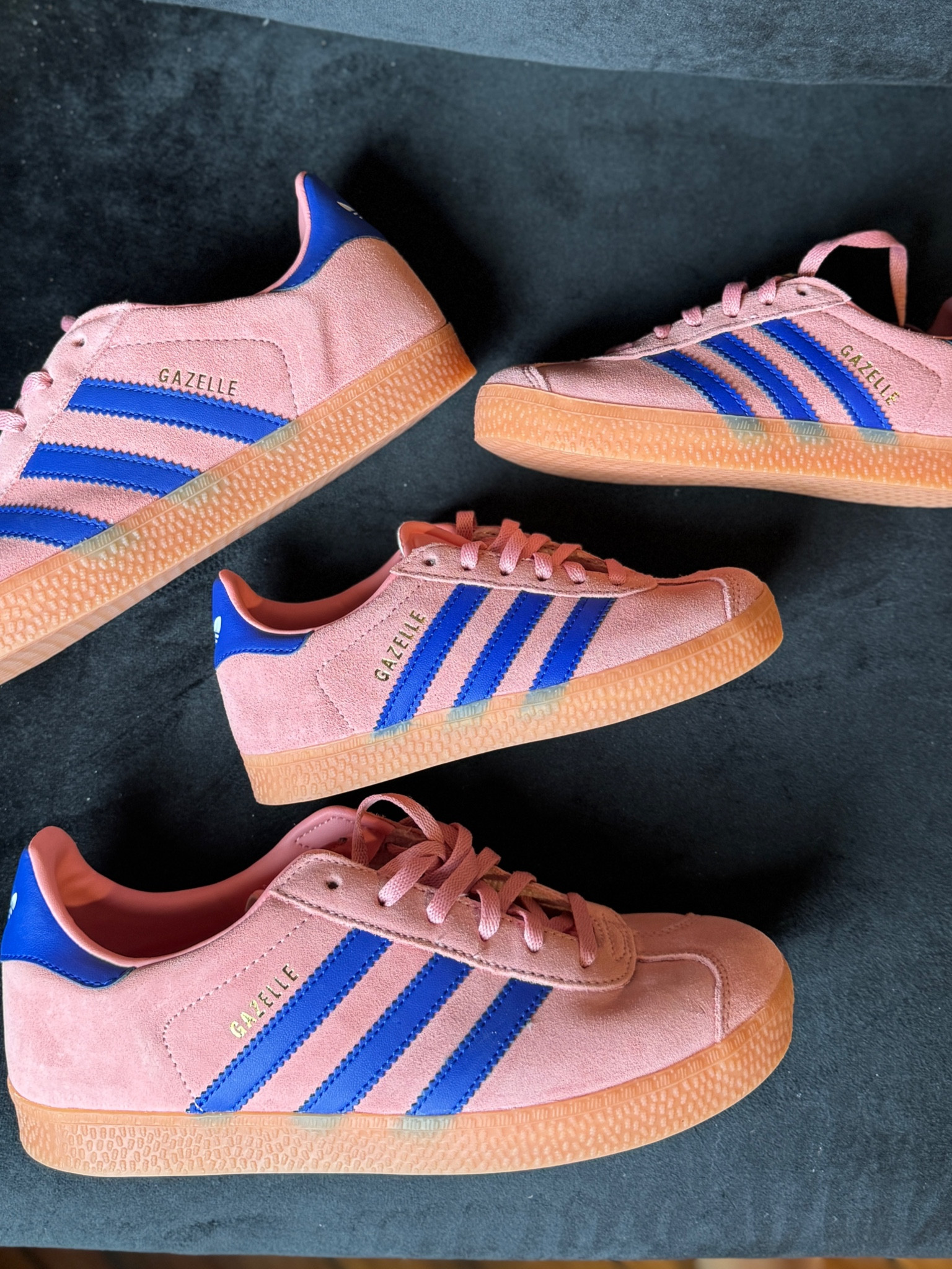 Mini and Mom matching 😍 I size .5 down! 

Style over 30, adidas, gazelle, pink gazelle, kid adidas, mom over 30,
Casual style, cute shoes 

#LTKBacktoSchool #LTKxNSale #LTKShoeCrush