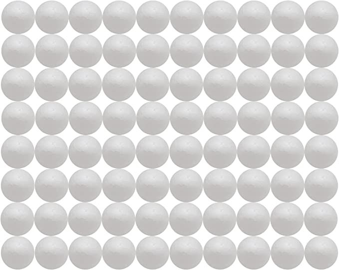 Crafjie Craft Foam Balls 80-Pack 1 Inch in Diameter, Polystyrene Styrofoam for DIY Arts and Craft... | Amazon (US)