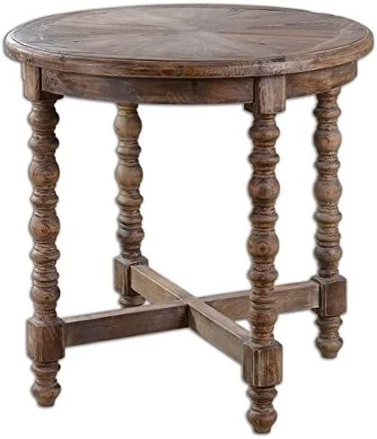 Uttermost Samuelle Wooden End Table, Brown | Amazon (US)