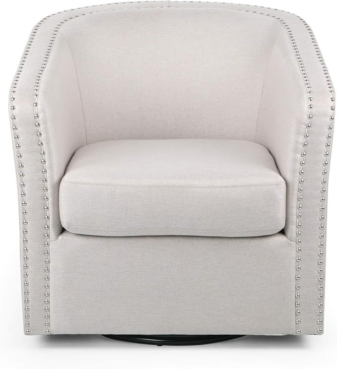 Christopher Knight Home Octavia Contemporary Fabric Swivel Chair, Wheat, Black | Amazon (US)