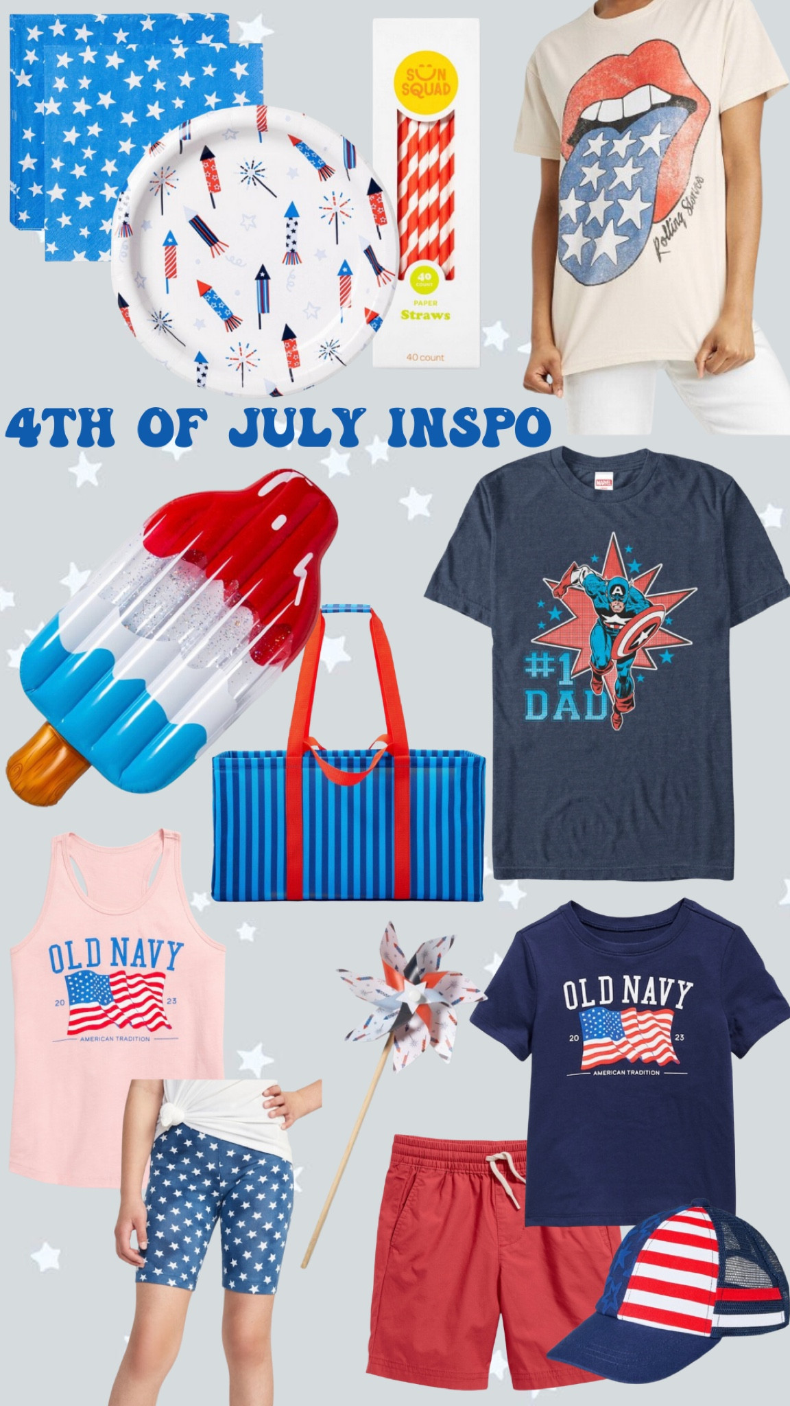 Fourth of July fun for the family! 🩵❤️🇺🇸 #fourthofjuly #4thofjuly #independenceday #summerfun #summerfinds #summertime #redwhiteandblue 

#LTKfamily #LTKkids #LTKSeasonal