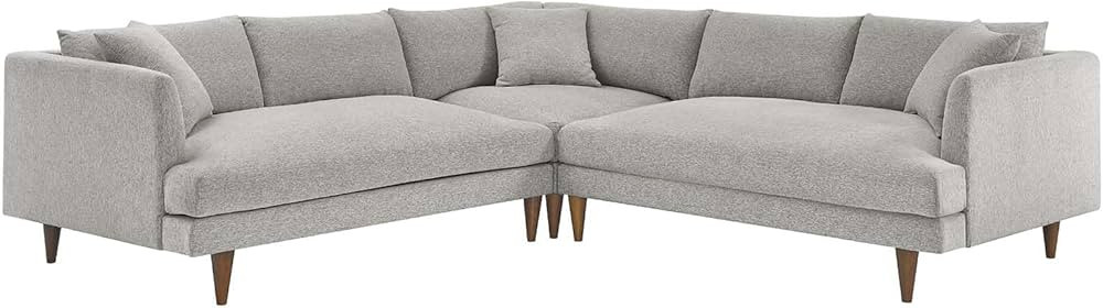 Modway Zoya Sofas, Heathered Weave Light Gray | Amazon (US)