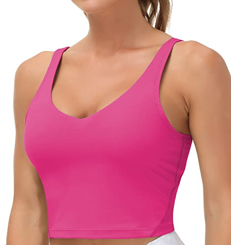 THE GYM PEOPLE Womens' Sports Bra Longline Wirefree Padded with Medium Support | Amazon (US)