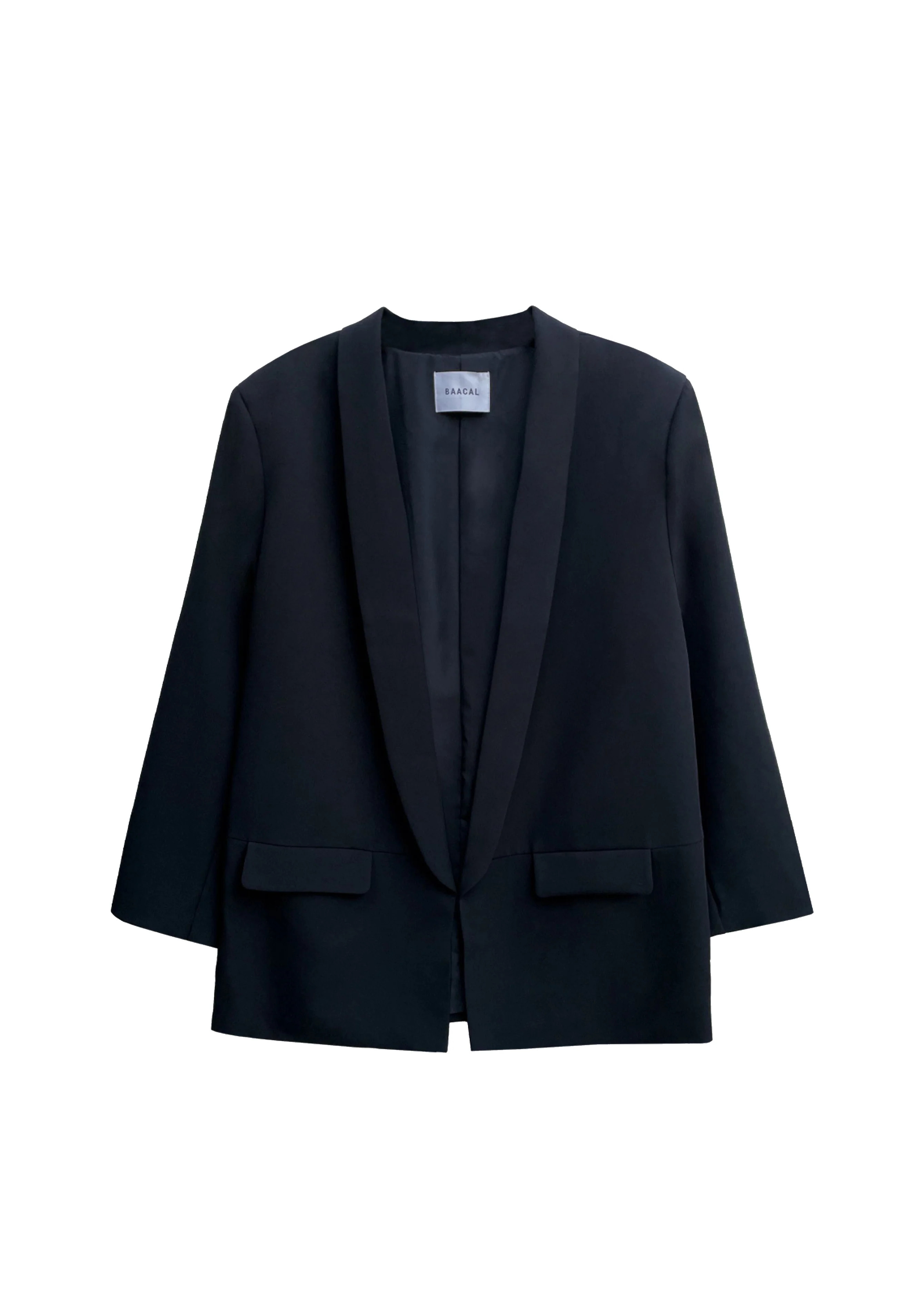 Women's classic oversize blazer Black Cynthia Vincent BAACAL | BAACAL Limited, LLC