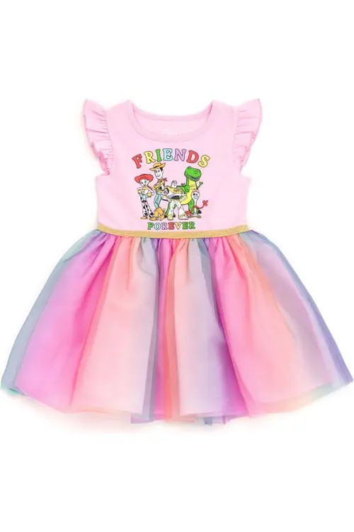 Disney Toy Story Tulle Tutu Dress in Pink Rainbow Toy Story at Nordstrom, Size 6 | Nordstrom