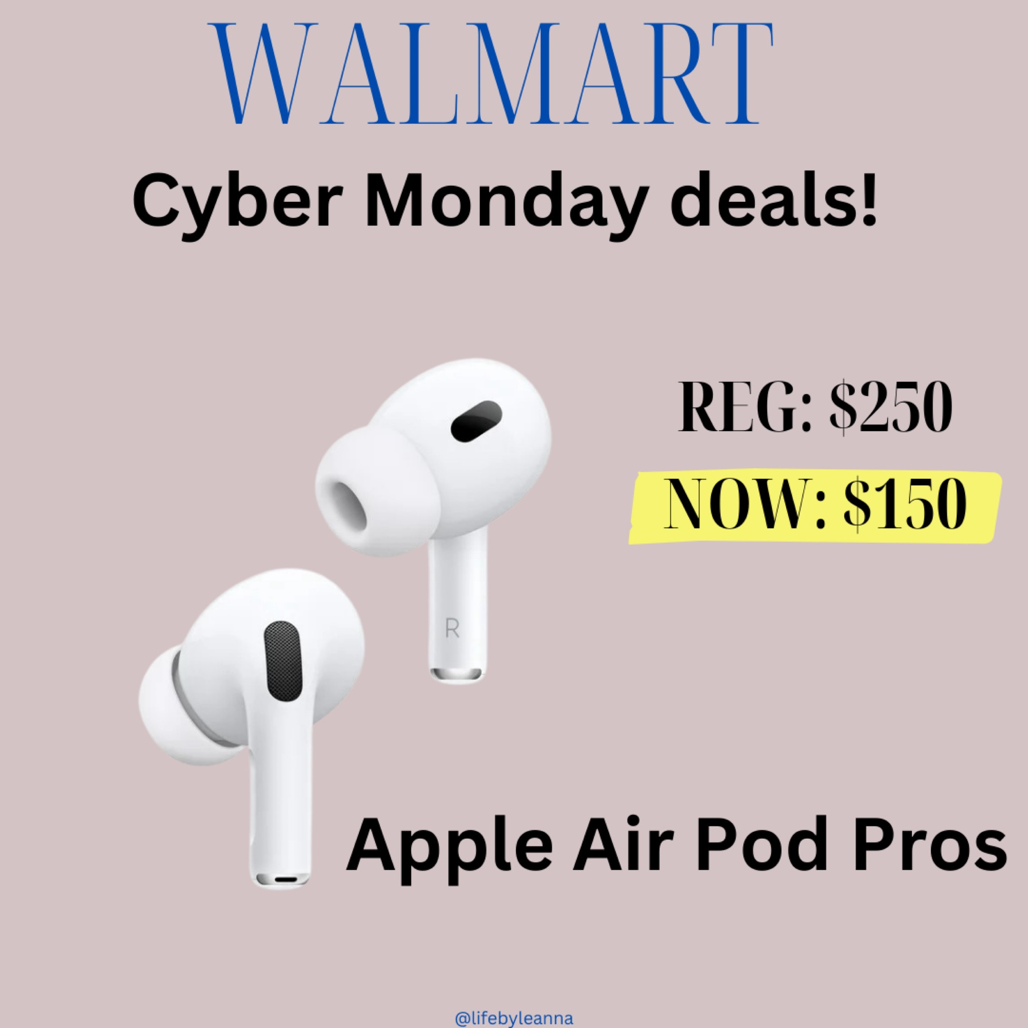 Save $100 on Apple AirPod pros during Walmarts cyber Monday deal! 





#walmart
#airpods
#apple

#LTKSaleAlert #LTKGiftGuide #LTKCyberWeek
