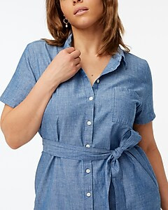 Chambray belted shirtdress | J.Crew Factory
