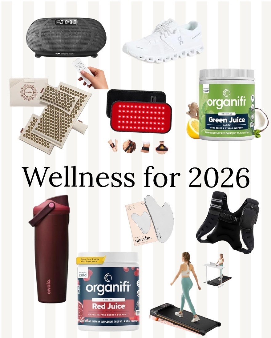 Wellness for 2026✨starting the year off on the right track for health and wellness 🫶 

wellness must haves | health and wellness | new years | new year | 2026 | wellness | must haves | amazon | amazon finds | exercise | new years must haves | new years favorites | lymphatic | accupuncture | weighted vest | walking pad | shakeboard | on cloud | red light therapy 

#LTKfitnessgoals #LTKActive #LTKSeasonal