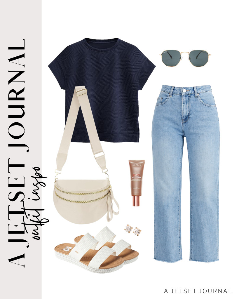 Mix the PRETTYGARDEN short-sleeve top effortlessly with GRAPENT jeans. These cozy REEF platform slides and crossbody bag pair well with this look. Remember to style it with Pro Acme sunglasses and use L'Oréal Paris’ Lumi Glotion. 

#LTKSeasonal #LTKSaleAlert #LTKTravel
 

 