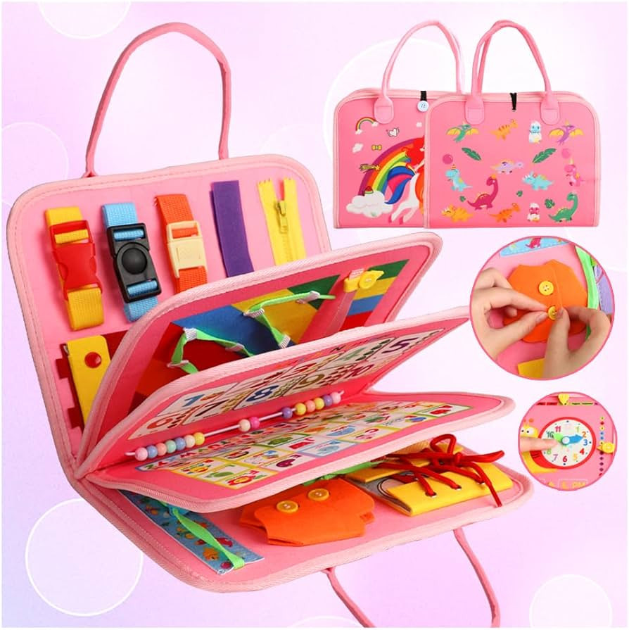 fyjous Busy Board for 1 Year Old, Montessori Busy Board Toys for Toddlers 1 2 3 4 Years Old Senso... | Amazon (US)