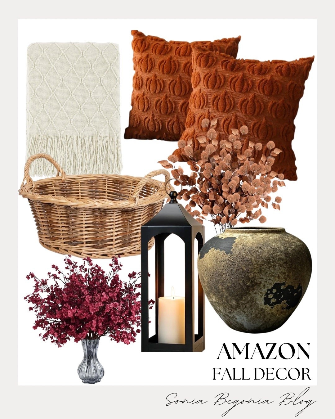 Transform your space into a cozy autumn haven with these Amazon decor finds! 🍂

Terracotta pumpkin-patterned pillows, a plush cream throw blanket, and woven baskets bring instant texture and warmth.

Pair with vintage-inspired vases, rich floral stems, and a sleek black lantern to complete the cozy look. 🕯️✨

#AmazonHome #FallHomeDecor #CozyVibes #AutumnInspo #AmazonFinds #HomeStyling #SeasonalDecor #LTKhome #InteriorInspo

#LTKSeasonal #LTKHome