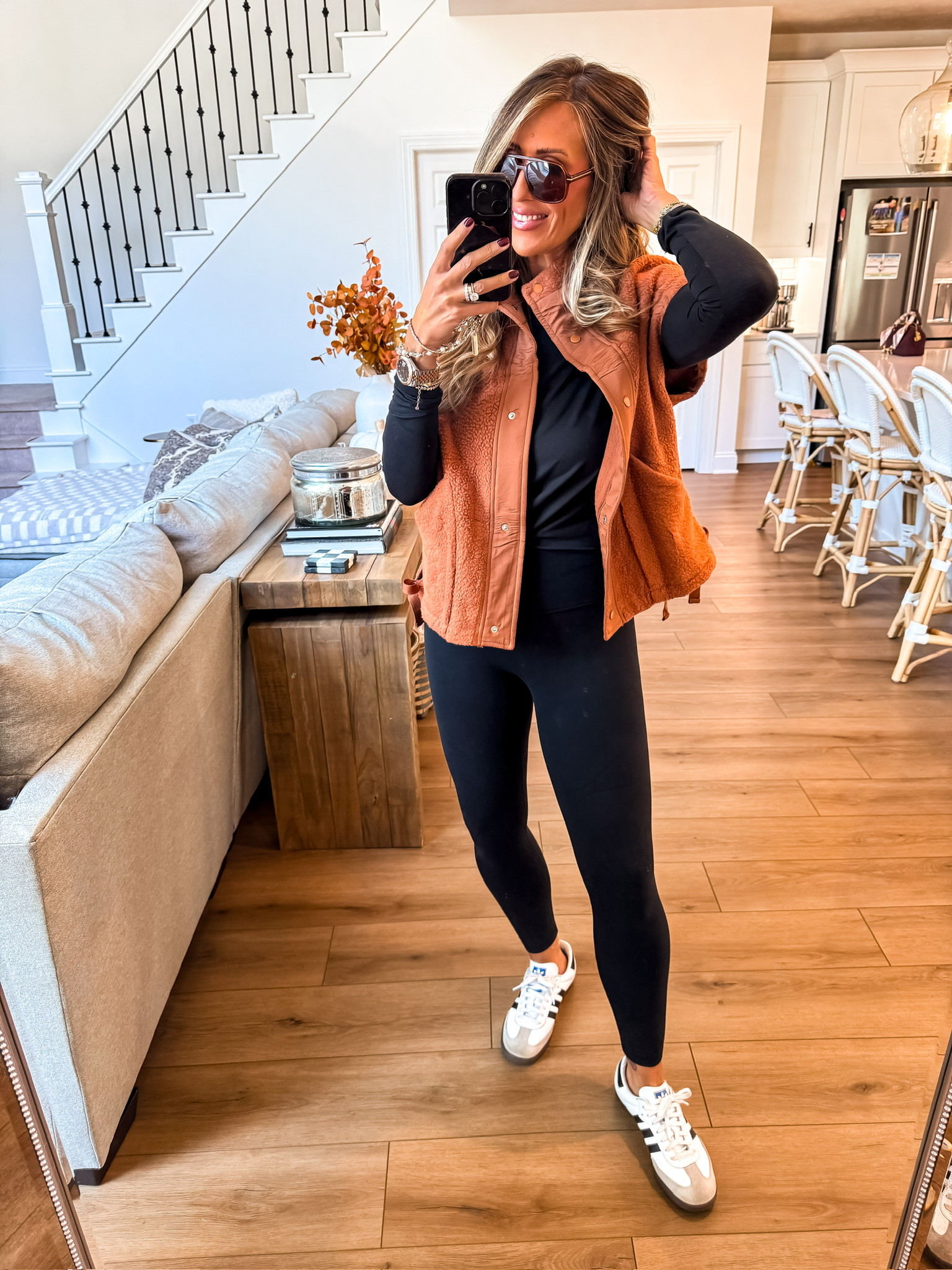 This vest is such a good layering piece for fall when it’s not quite cold enough for a full jacket. I love it over a fitted long sleeve with leggings and statement sneakers for a sporty look that still feels styled.

fall vest, layering vest, leggings outfit, statement sneakers, casual fall outfit, athleisure style, fall layering, sporty fall style, everyday outfit, women over 40 fashion, themominstyle

#LTKgrwm #LTKootd #LTKmomlife